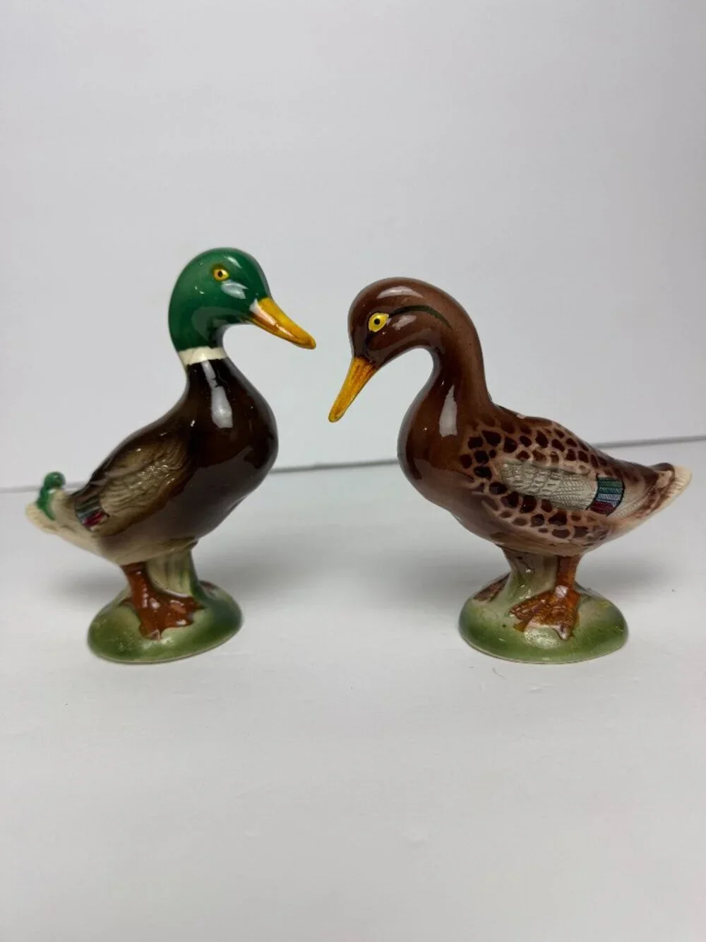 Vintage THAMES  Set of 2 Mallard Duck Ceramic Glazed Collectible Hunting